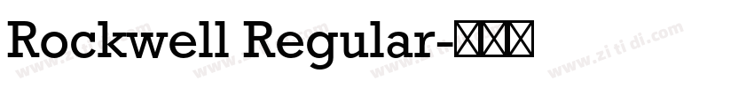 Rockwell Regular字体转换